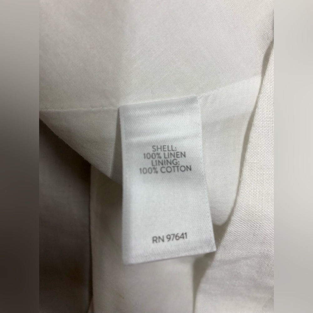 J. Jill White Linen Shirt Dress - Picture 5 of 5